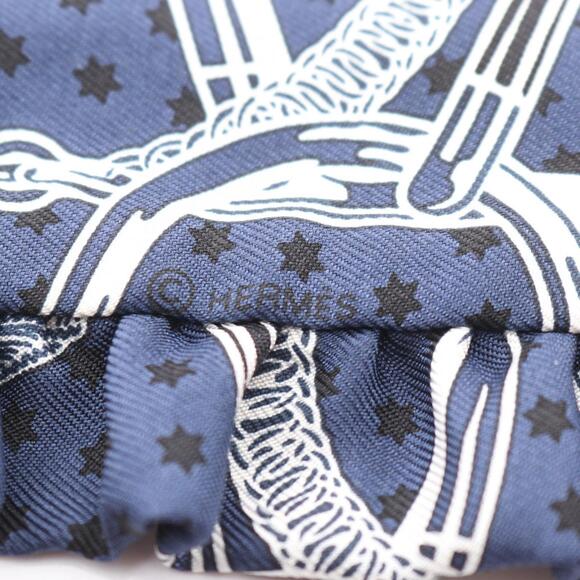 HERMES Black Silk Scarf - Picture 4 of 6